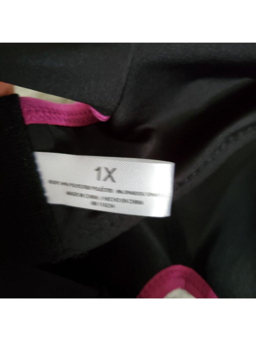 Women's Plus Size Activewear Workout Sports Bra Black/Pink Size 1X - Picture 6 of 8